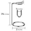 Linkidea 2 Pack Stainless Steel Safety Razor Stand Brush Shaving Holder Deluxe Men's Shaving Holder Base Brush and Razor Holder Stand with Anti-Slip Base (1 Prong)
