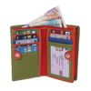 STARHIDE Ladies RFID Blocking Compact Multi Colour Soft Real Leather Wallet 5540 (Green Multi)