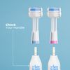 Triple Bristle Replacement Brush Head Refills | Innovative 3 Head Design | Compatible with Triple Bristle Brand Sonic Toothbrush | Color Changing Indicator Bristles | 2 Pack (Blue)