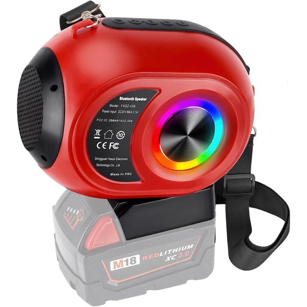 Bluetooth Speaker for Milwaukee 18v Battery Wireless Loudspeaker Bluetooth 5.3