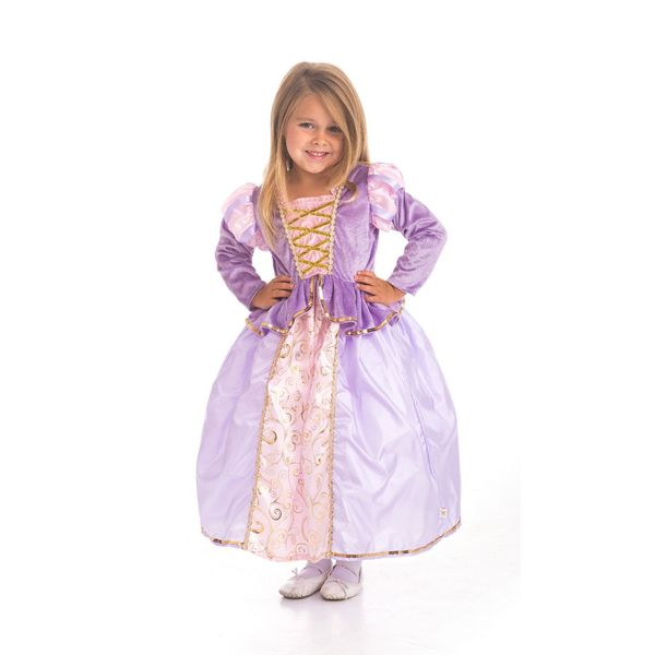 Little Adventures Classic Rapunzel Princess Dress Up Costume (Small Age 1-3) - Machine Washable Child Pretend Play and Party Dress with No Glitter