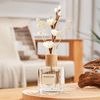 abiducns Reed Diffuser Sticks,Reed Diffuser Sticks Flowers,Reed Diffusers for Home,Bathroom Diffuser,Diffuser Set with Sticks,Natural Flower,White/Brown