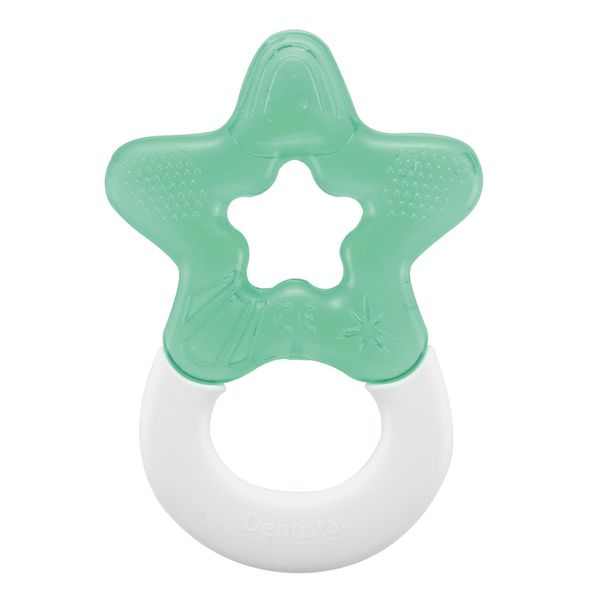 Dentistar Cool Teething Star Pack of 1, Teething Baby Toy for Infants Aged 3+ Months, Soft Silicone Baby Teething Ring for Tooth and Gum Pain Relief – Mint