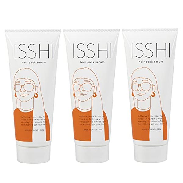 ISSHI Hair Pack Serum, Hair Mask, Acid Heat Treatment, Wavy Hair, Spread, Repair, Smooth Straight, Treatment (Set of 3)