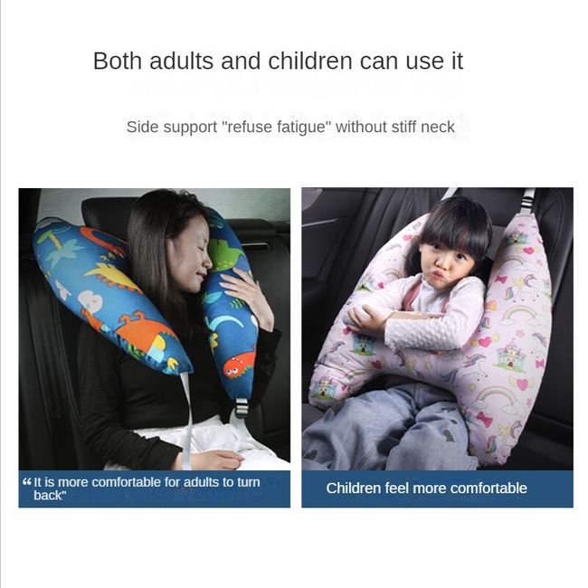 Car Headrest Pillow Neck Support Comfort Car Seat Neck Pillow Foldable,  Adjustable Car Neck Pillow For Children And Adults (black)