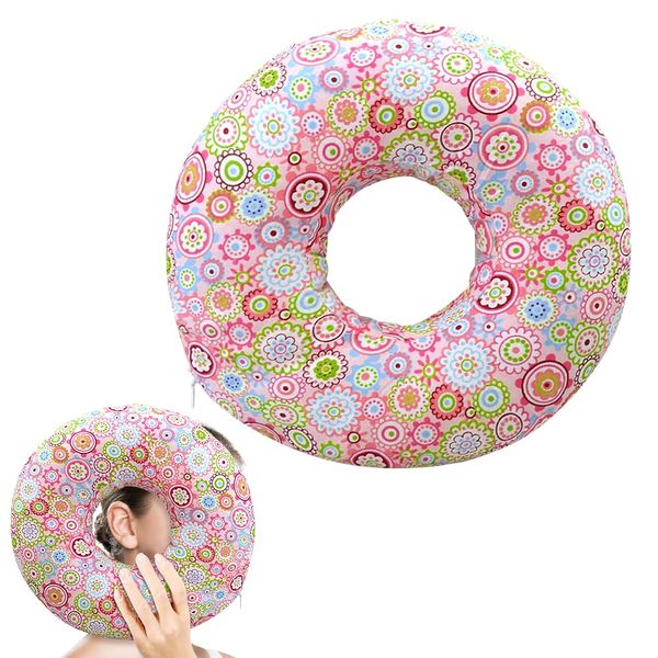 YANGUN 11 Inch Ear Piercing Pillow, Donut pillow for Side Sleepers, Pillow with Hole for Ear,O-Shaped Pillow for Side Sleepers, Releasing Ear Pain, Piercing Aftercare, CNH and Ear Piercing