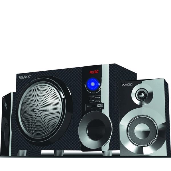 Boytone Wireless Bluetooth Stereo Audio Speaker System SD AUX USB FM Radio   