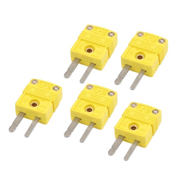 uxcell K Type Thermocouple Connector SMPW-K-M/F Thermocouple Temperature Wire Plug Connector Pack of 5