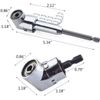 3-Piece 105 Degree Right Angle Drill Socket Adapter Flexible Shaft Extension Bit