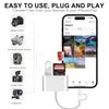 [Apple MFi Certified] SD Card Reader for iPhone, Lighitning USB C Card Reader, 3 in 2 SD Card Reader with SD/Micro SD/USB3.0, Camera Memory Card Reader for iPhone16 15/iPad/Android Samsung/Camera