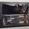 Makeup Brush Set Color Workshop 4 Black Brushes Let’s Face It in Tin New