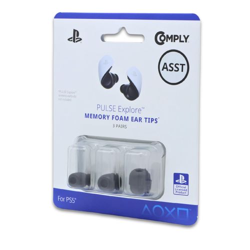 Comply Memory Foam Replacement Earbud Tips for Pulse Explore Wireless Earbuds | Superior Noise Isolation, Ultimate Comfort, Secure Fit for Gaming | Black, Medium (3 Pairs)