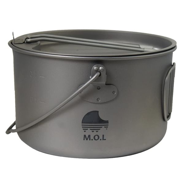 M.O.L MOL-G017 Titanium Pot & Frying Pan Set, 60.9 fl oz (1,900 ml)