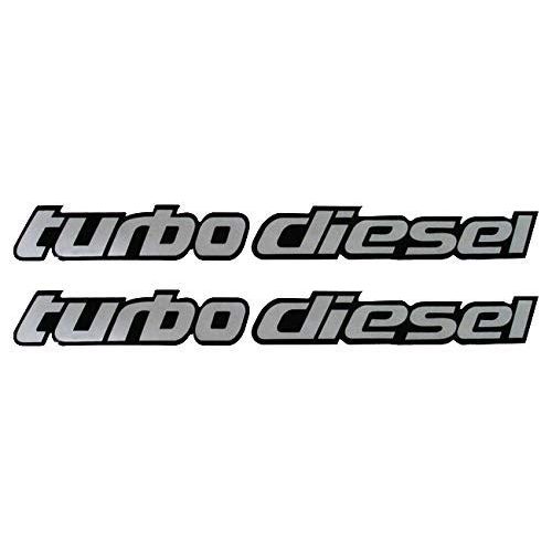 AJP Distributors Black Silver Turbo Diesel Emblem Badge Gel Sticker Logo Decal Adhesive Interior Exterior