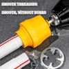 Electric Drill Compatible PVC Pipe Threader Kit with Various Die Sizes, Versatile PVC Pipe Threader Kit,Pipe Threader Kit, Pipe Threader with 3 Dies 1", 1/2", 3/4", (Internal + External)