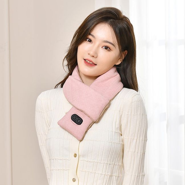 USB Electric Heated Neck Warmer Massage Scarf Wrap Soft Winter Scarves  Massage