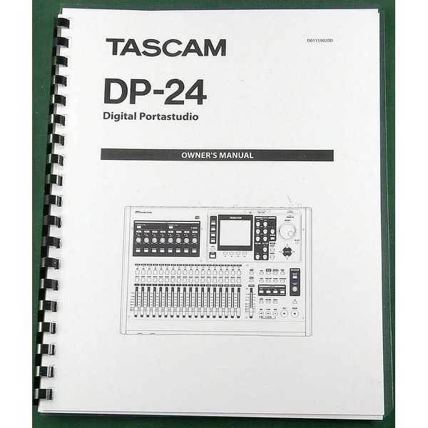 Tascam DP-24 Owner's Manual: Full Color & Protective Covers!