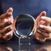 LIOOBO Clear Crystal Display Stand Concave Crystal Ball Stand