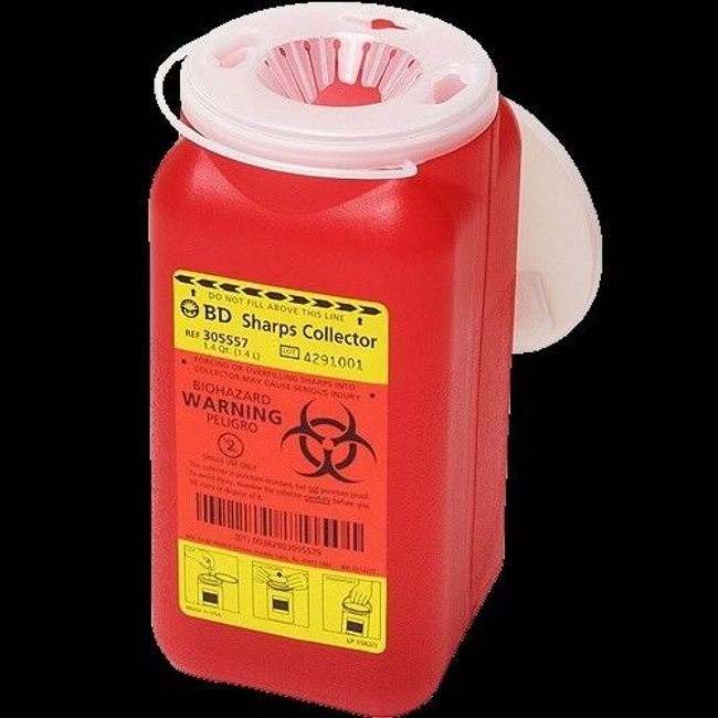 BD Home SHARPS Container 1.4 QT ( holds up to 100 insulin syringes )