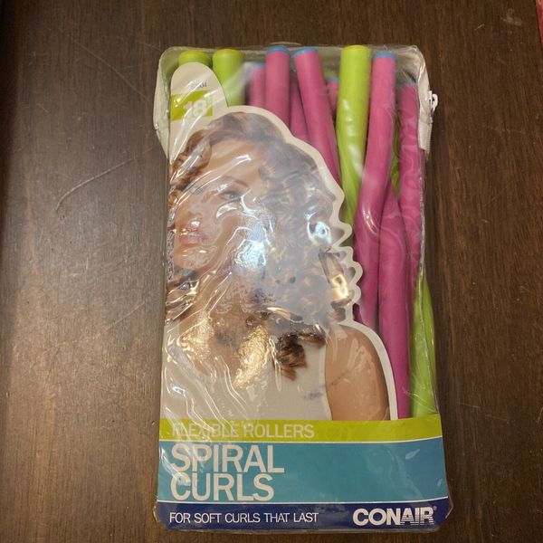 Conair SPIRAL CURLS 18 Flexible Rollers Hair Curlers / Rollers 2-SIZES  62504