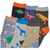 Jefferies Socks boys Boy s Dinosaur Pattern Cotton Crew Socks 6 Pack Multi Small, Multi, Small US