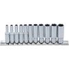 BGS 2221 | Socket Set, Hexagon, deep | 6.3 mm (1/4") Drive | 4 - 13 mm | 11 pcs.