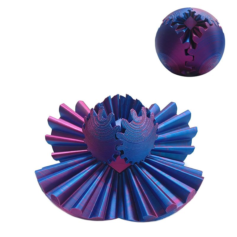 Gear Sphere, 3D Printed Gearsphere - The Steampunk Whirling Wonder Fidget Gea