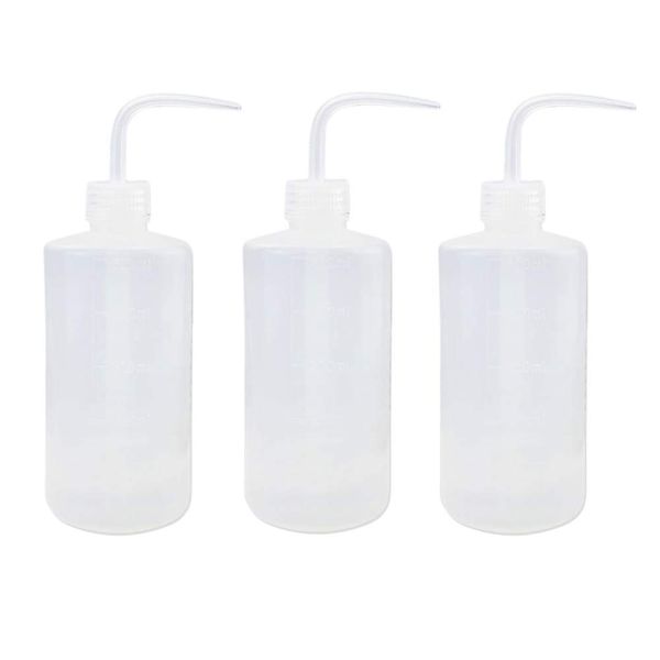 Bottle,Plant Flower Watering Squeeze Bottle,3 Pack Safety Wash Bottle with Narrow Mouth,500ml Plastic Economy Natural Squeeze Condiment Water Bottle Caps for Plant