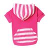 East Side Collection Polyester/Cotton Brite Stripe Dog Pullover, X-Small, 10-Inch, Raspberry