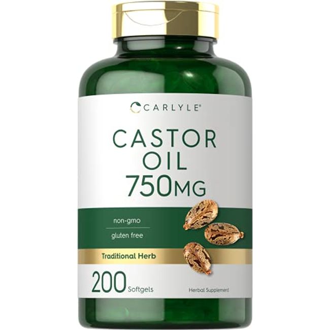 Carlyle Castor Oil 750mg | 200 Softgels | Traditional Herb | Non-GMO, Gluten Free Supplement