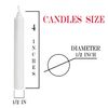 100 pc Bulk White Christmas Tree Candles For Chime,Pyramid,Carousel- 4 x1/2 inch