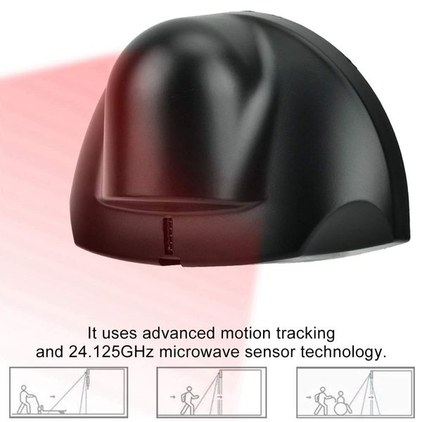 12-24V Universal Wired Microwave Motion Sensor, PIR Motion Sensor Exit Infrared Detector, Sensor for Automatic Opening Door Acess Control