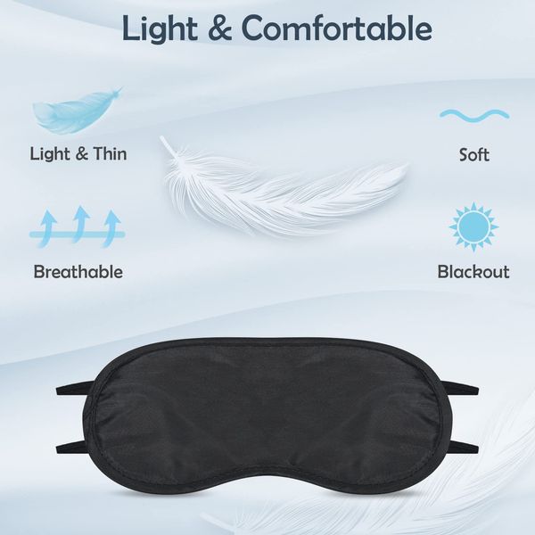 50 Pcs Sleep Eye Mask Shade Cover, Sleep Eye Mask for Men Women Kids, Individual Pack Sleeping Blindfold Eye Shade Cover for Travel, Plane, Hotel, Party