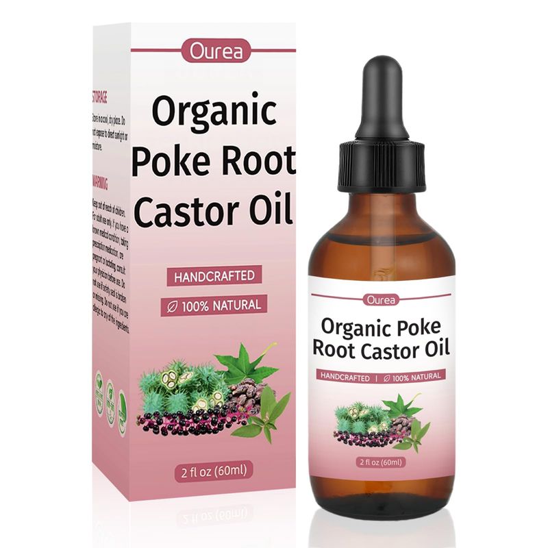 Organic Poke Root Castor Oil – Natural Lymphatic Support Massage Oil ...