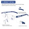 DOOViC 5 Pack Rimless Reading Glasses Blue Light Blocking Computer Readers Anti Eyestrain 3.50