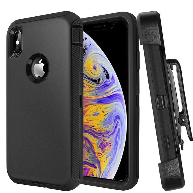 For Apple iPhone XR Xs Max Case Cover Shockproof Series Fits Defender Belt Clip
