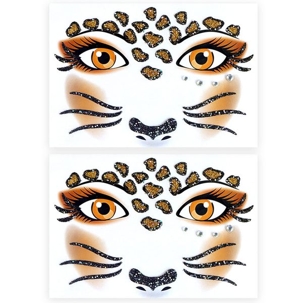 LEMONSTONE Face Art Sticker – Leopardo