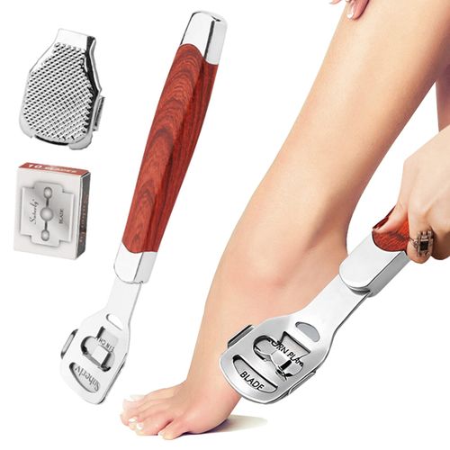 Callus Remover Callus Rasp Callus File for Feet Care Pedicure Kit Tools, Metal Scraper with 10 Blades