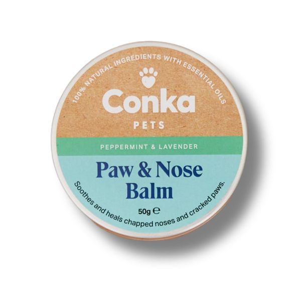 Conka Pets Paw & Nose Balm for Cracked Paws and Dry Nose, 100% Natural Vegan Soothing and Repairing Balm for for Chapped, Sore Paws and Noses.