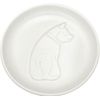Small "Dog" Ceramic Plate for Dipping Sauce - Carved Design