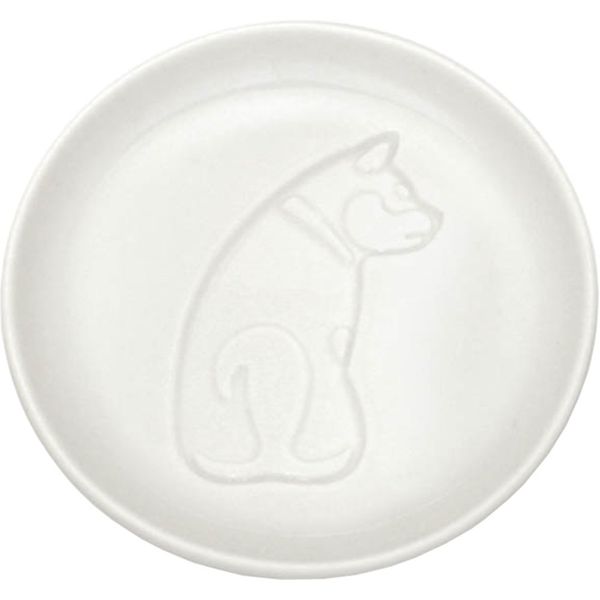 Small "Dog" Ceramic Plate for Dipping Sauce - Carved Design