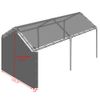 End Tarp for 10' Opening - Silver - UV All Weather Protection