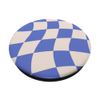 Cute White and Blue Wavy Squares Pattern PopSockets Swappable PopGrip
