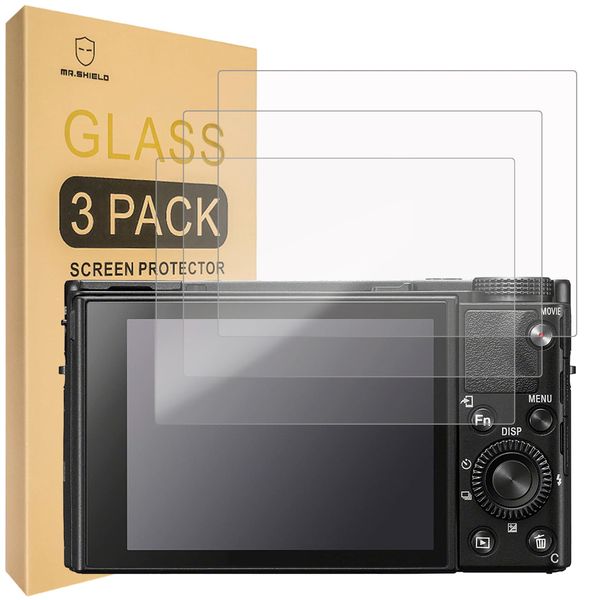 Mr.Shield Screen Protector For Sony RX100 VII Digital Camera DSC-RX100M7 [Tempered Glass] [9H Hardness] [3-Pack] Screen Protector
