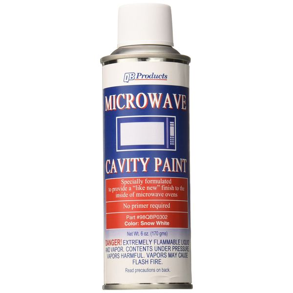 QB Products 98QBP0302 Microwave Cavity Spray Paint, 6 oz, Snow White