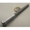 Galvanized Hex Head Lag Screw 5/16" Threads x 4.0" Length, 50 pcs