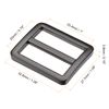 sourcing map 25.4mm(1") Flat Metal Slide Strap Adjustable Buckle Black 10pcs