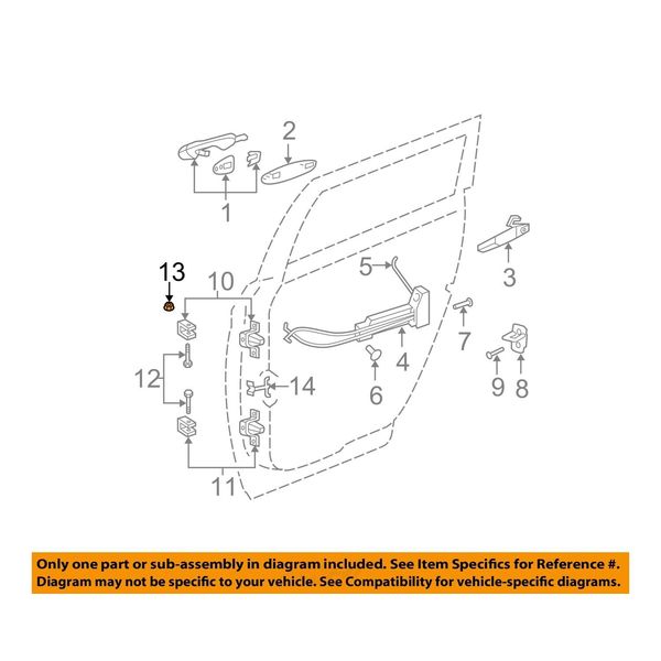 CHRYSLER OEM 97-08 Dakota Front Door Lock Hardware-Lower Hinge Nut 6035926AA