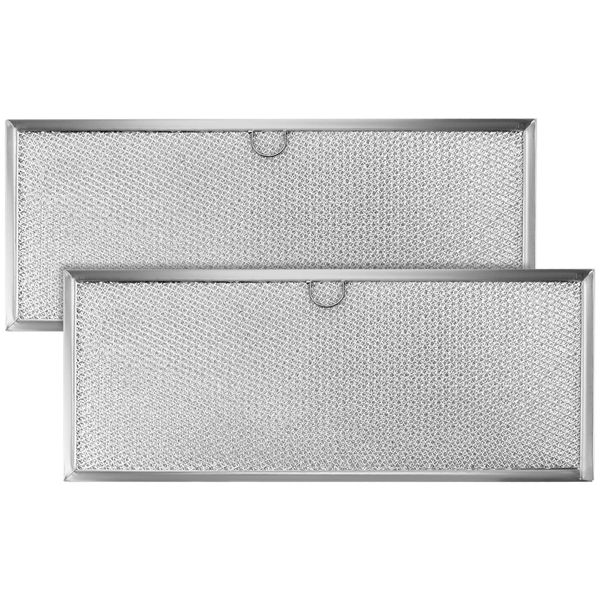 Fits for Jenn.Air 71002111 Downdraft Range Hood Grease Filter by AMI PARTS - Microwave Oven Aluminum Mesh Grease Filter 15 5/8" x 6 3/8" (2-Pack)