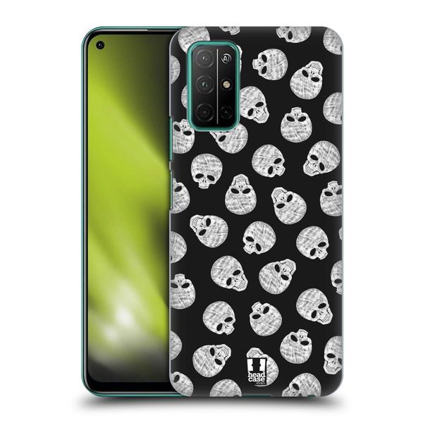 Head Case Designs Black Background Skulls Patterns Hard Back Case Compatible With Huawei Honor 30S 5G
